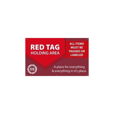 Nmc BANNER, RED TAG HOLDING AREA ALL BT592